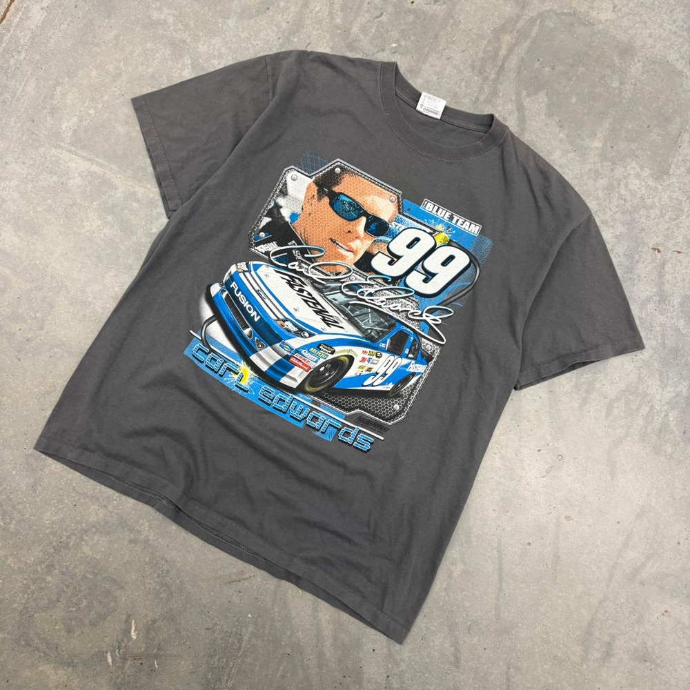 Y2K Womens Chase Authentics Carl Edwards NASCAR Racing Graphic Tee XL